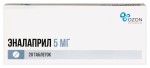 Эналаприл, таблетки 5 мг 20 шт (рег. № Р N001694/01)