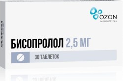 Бисопролол, табл. п/о пленочной 2.5 мг №30